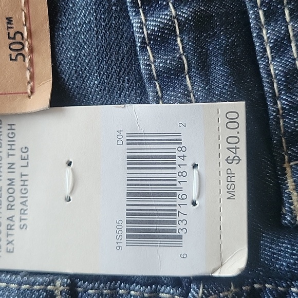 Boys Levi's 505 Slim Jeans Size 10 23 x 26 - Picture 6 of 6